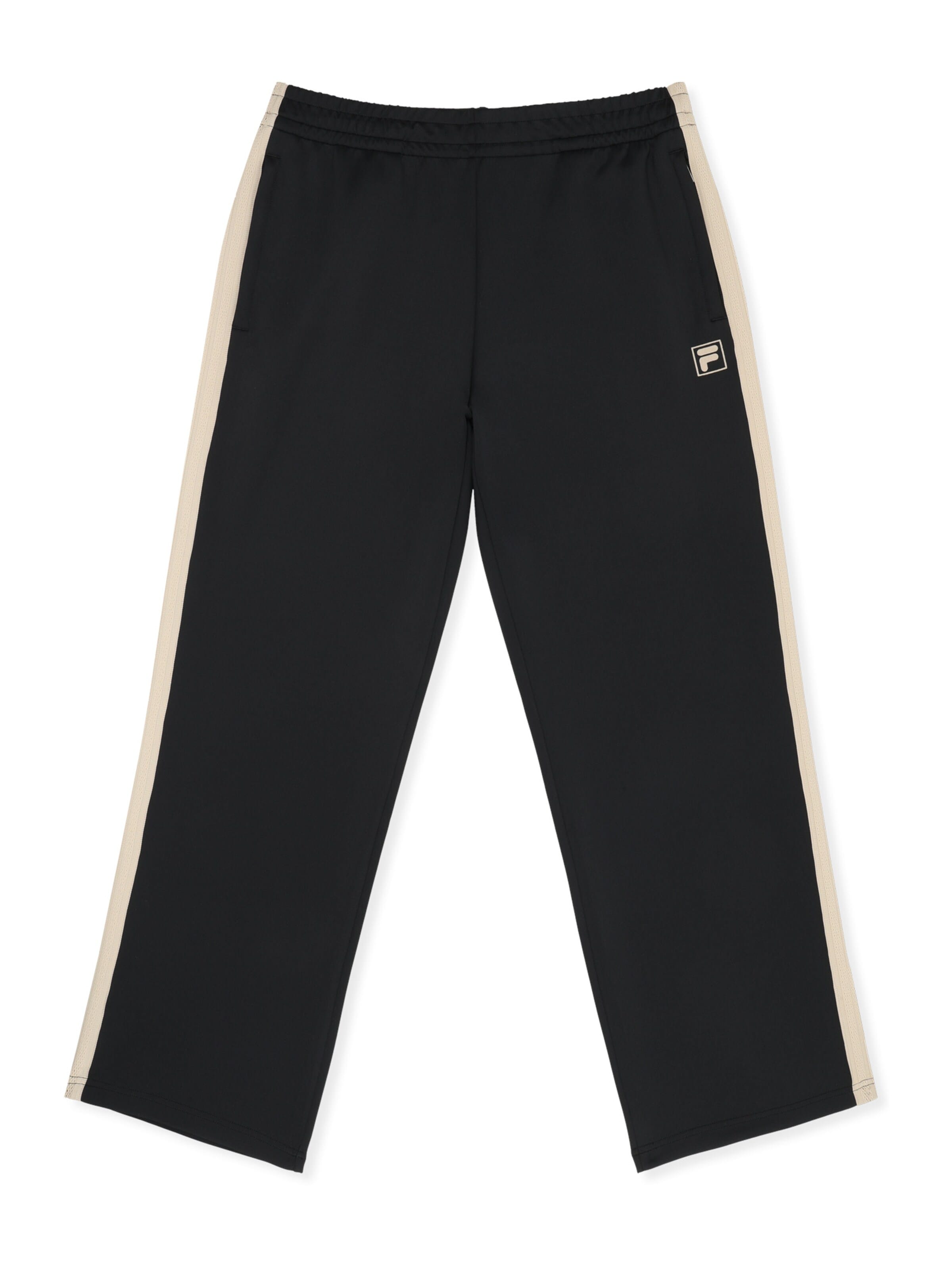 FILA Loosefit Housut 'VAIANO relaxed taped track pants' värissä musta