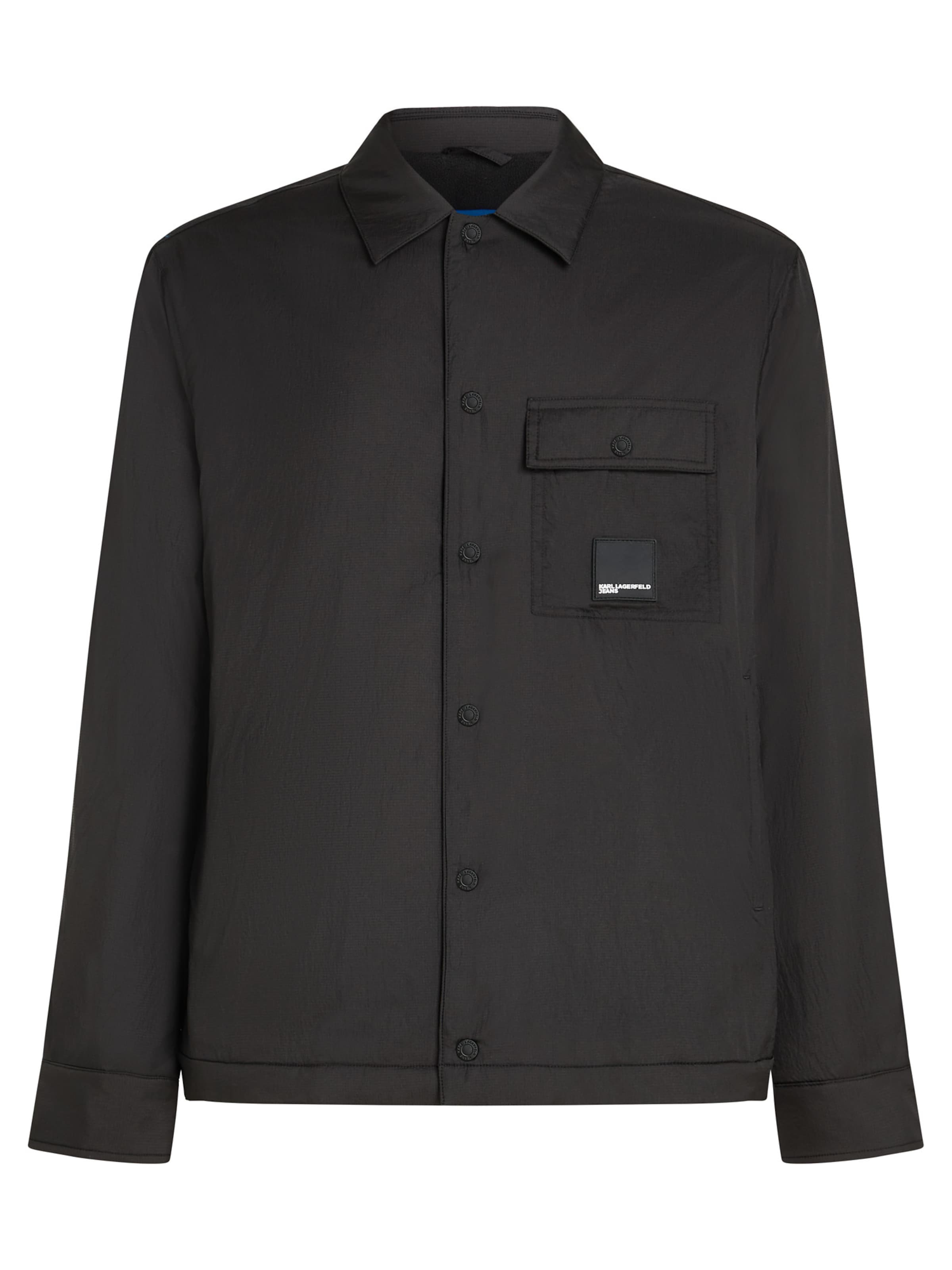 KARL LAGERFELD JEANS Преходно яке в черно: отпред