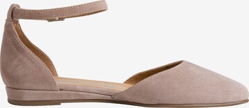 TAMARIS Ballerina met riempjes in Beige