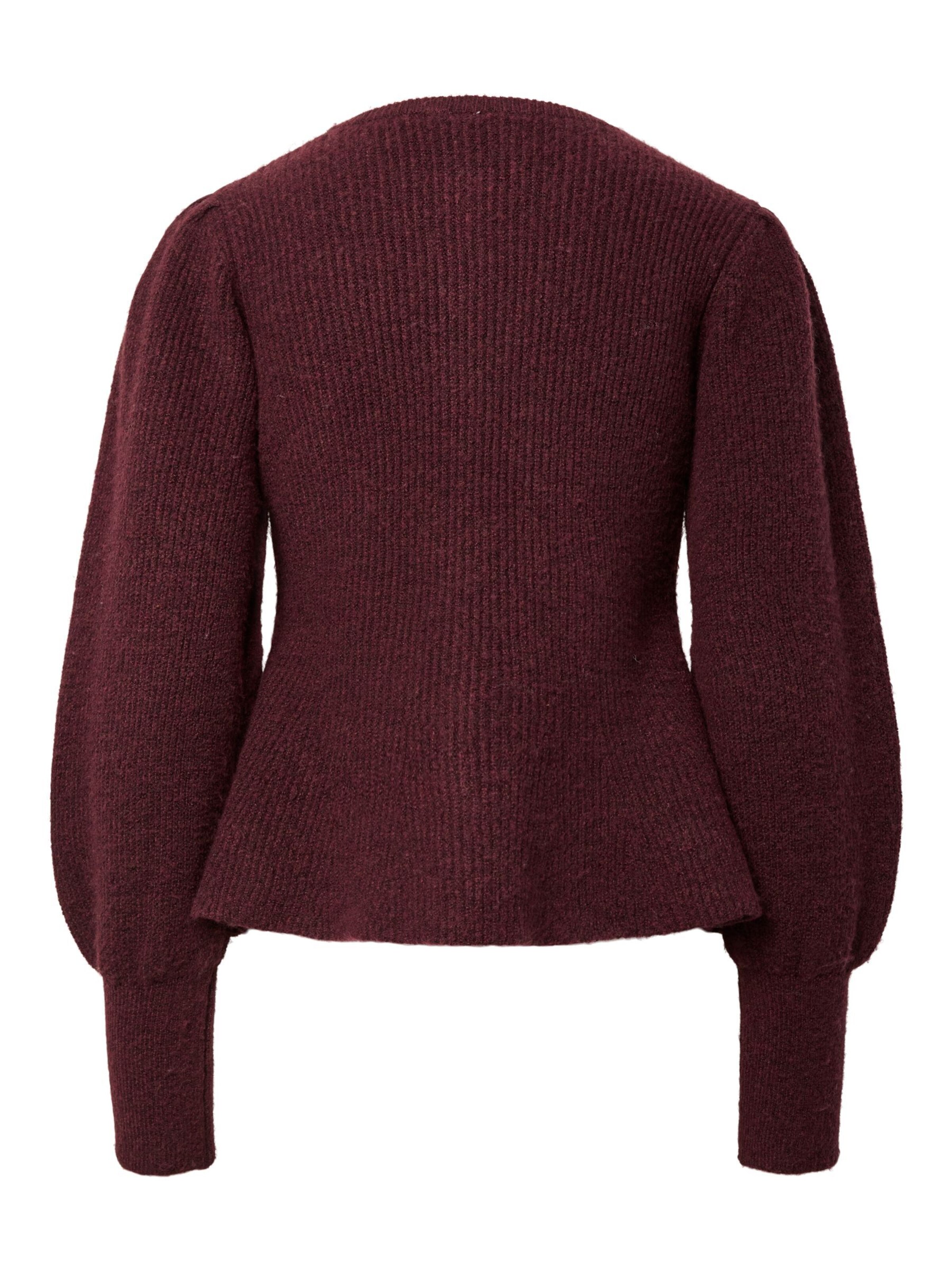 Cardigan 'PCAnnie' PIECES en rouge