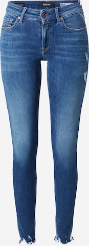 REPLAY Slimfit Jeans 'NEW LUZ' in Blauw: voorkant