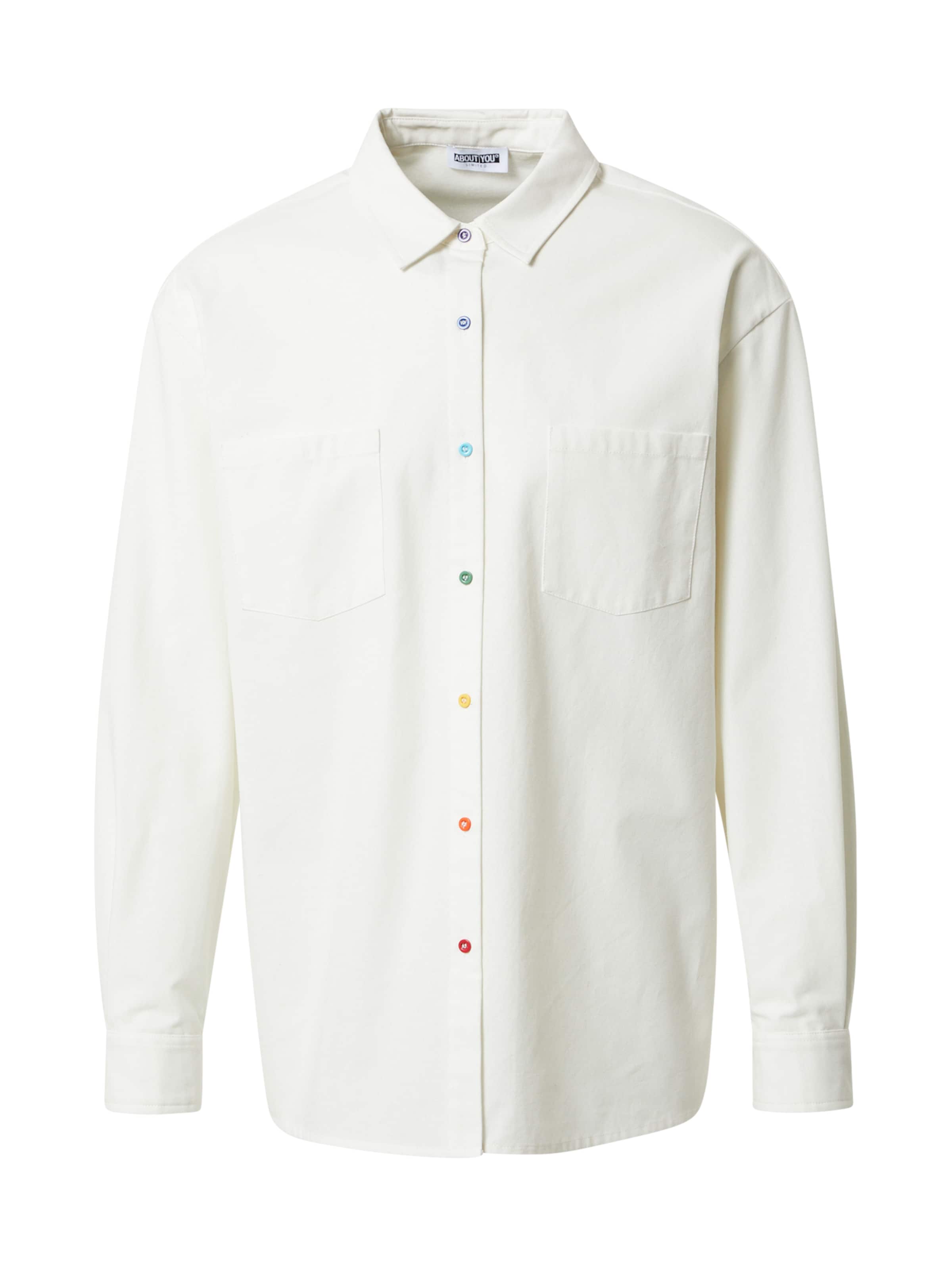 Coupe regular Chemise 'Leonas' ABOUT YOU Limited en blanc : devant