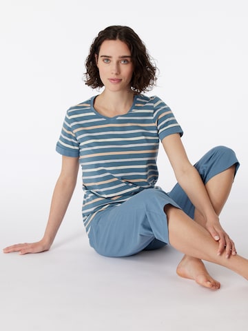 SCHIESSER Pyjama 'Casual Essentials' in Blauw