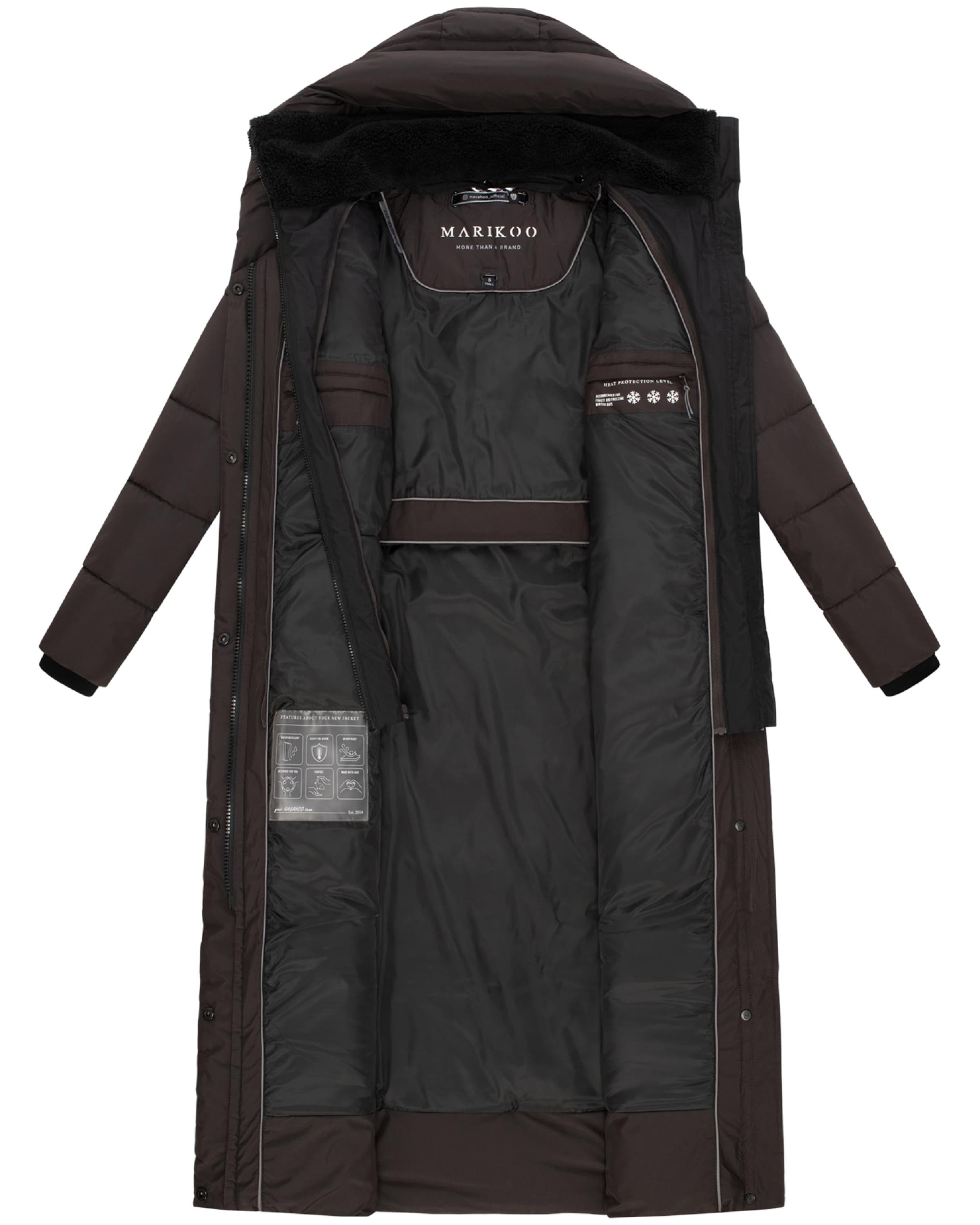 MARIKOO Winter Coat 'Pakoraa 16' in Brown