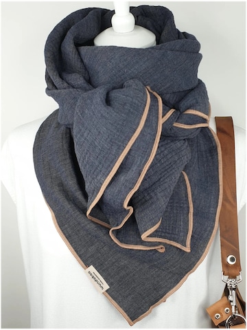 wundabaa Scarf 'Musselin' in Blue