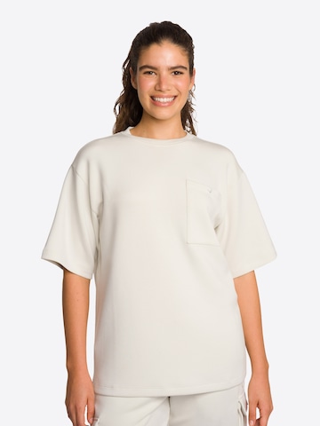 OCEANSAPART T-shirt 'Cruz' i beige: framsida