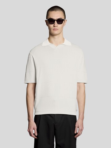 Lyle & Scott Trui 'Tonal Stripe' in Wit: voorkant