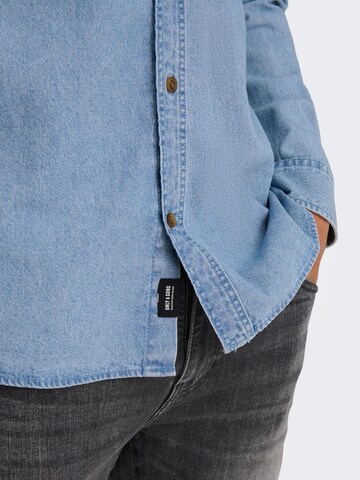 mėlyna Only & Sons Standartinis modelis Marškiniai 'LEX'