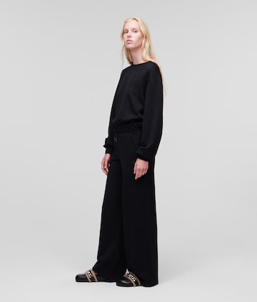 Karl Lagerfeld Wide Leg Hose in Schwarz