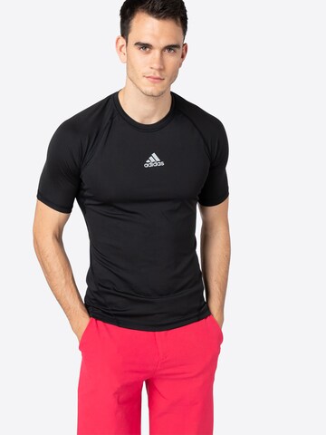 ADIDAS PERFORMANCE Trainingsshirt 'AlphaSkin' in Schwarz: predná strana