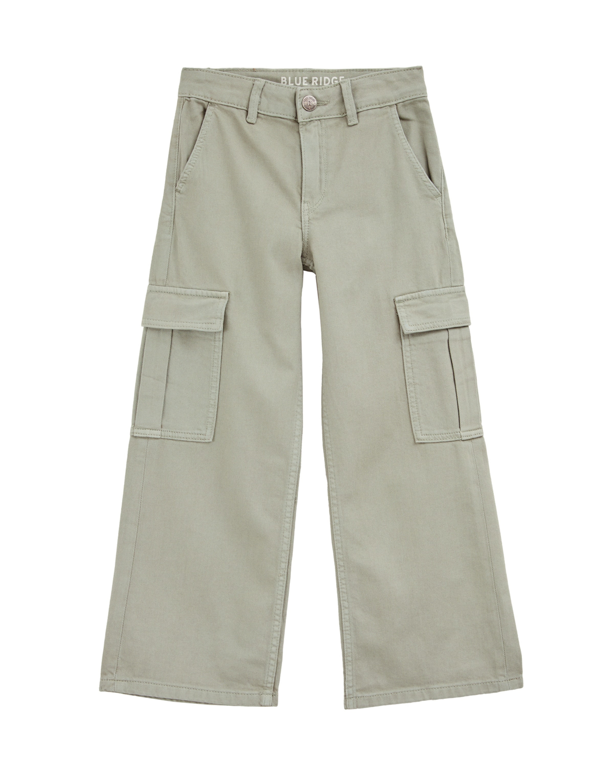 WE Fashion Široký strih Nohavice - Zelená: predná strana