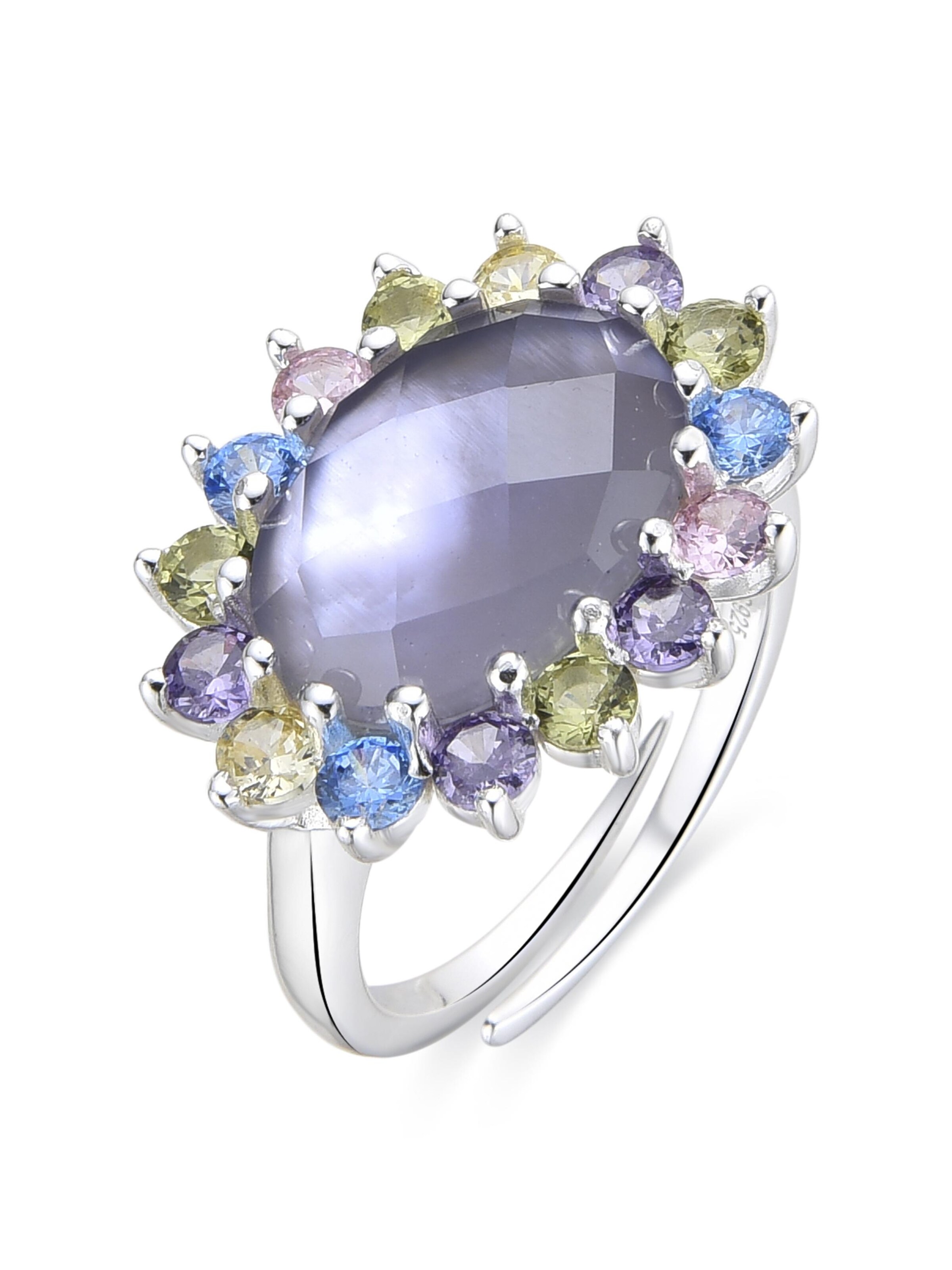 Luxenter - Anillo 'Nopsa' en plata: frente