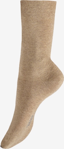 Hudson Socke ' Relax Cotton ' in Beige: Vorderseite