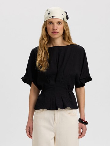 Camicia da donna di SELECTED in nero: frontale