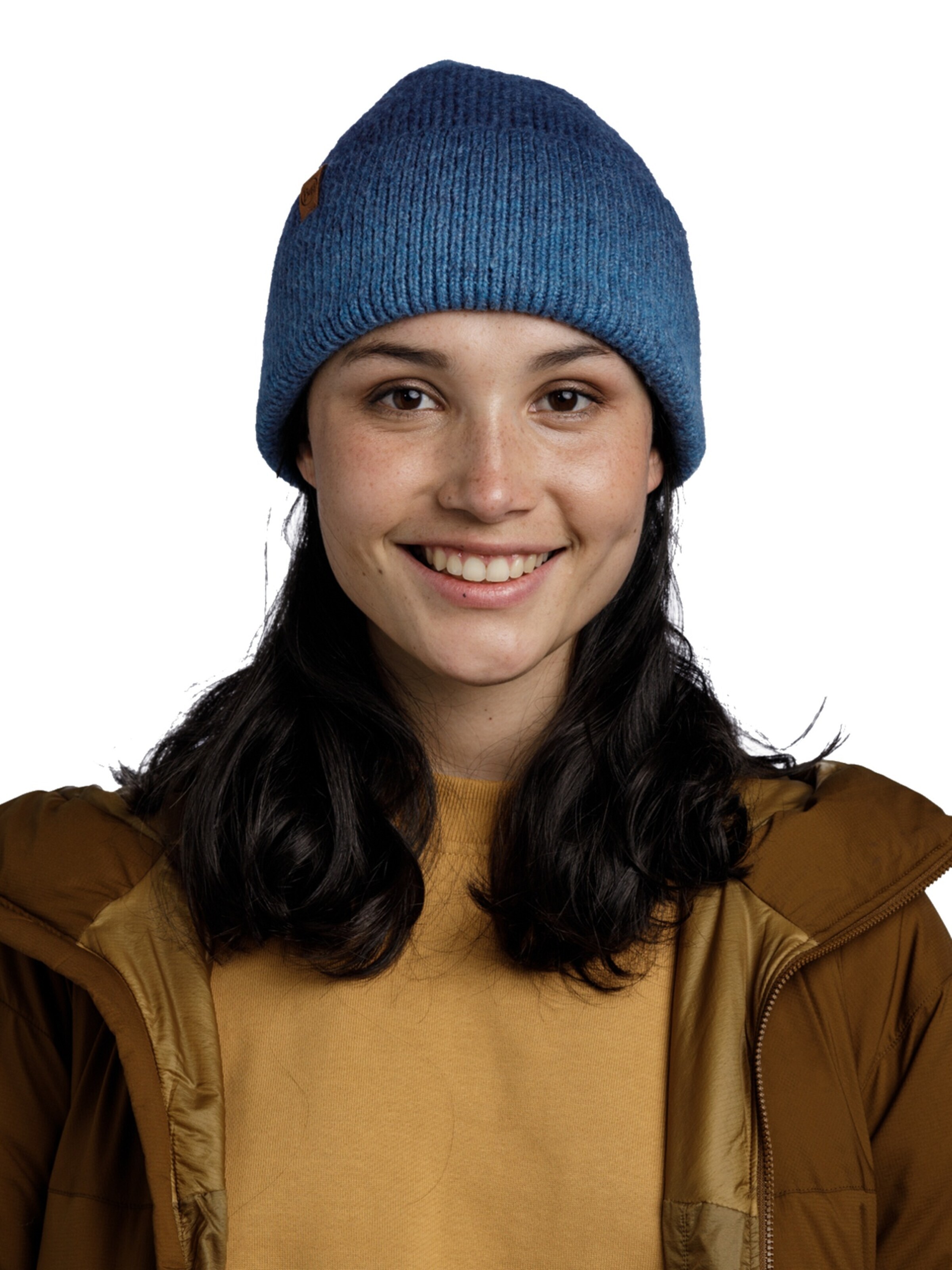 Bonnet 'Buff Marin Knitted Hat Beanie' BUFF en bleu : devant