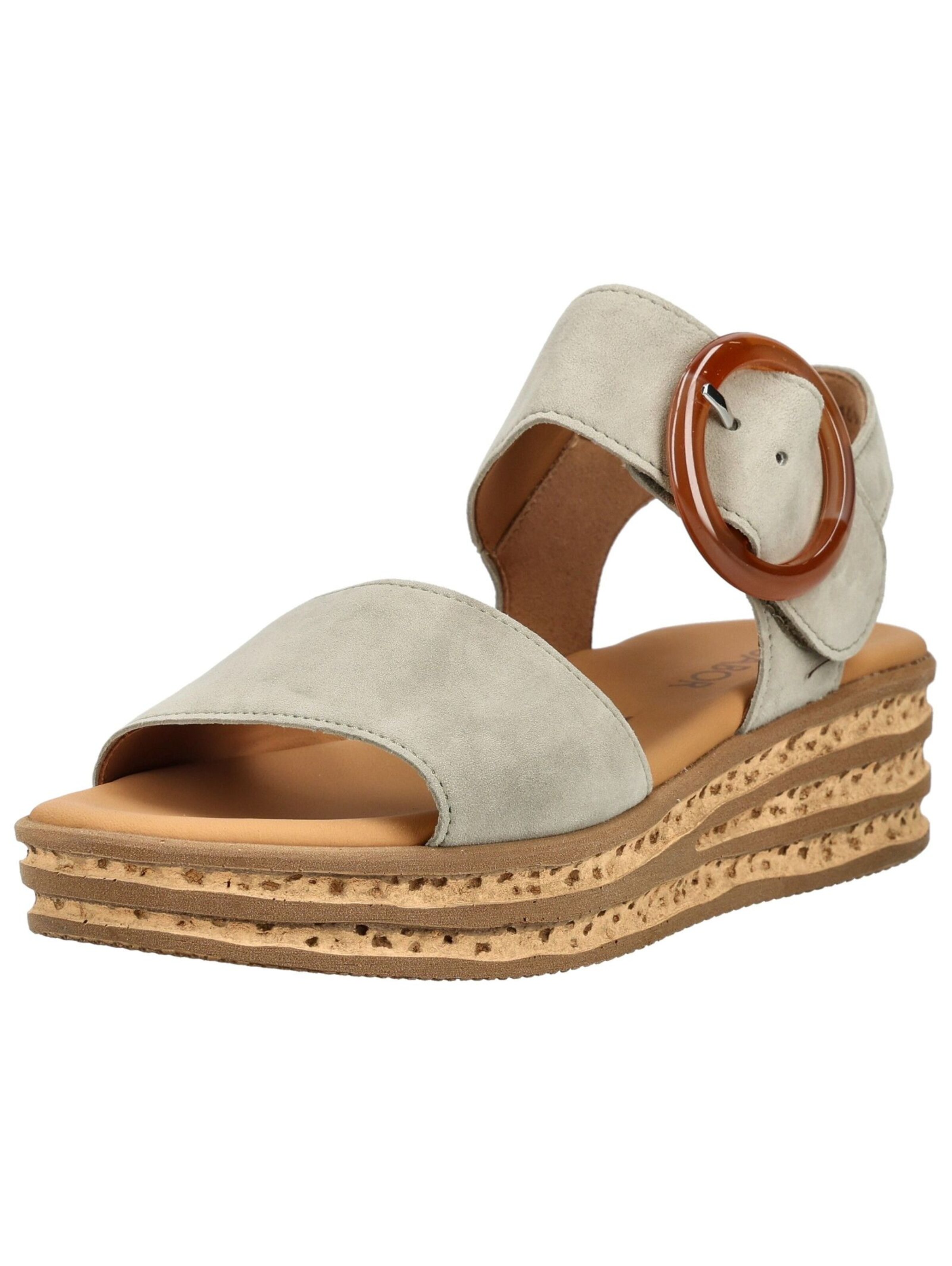 GABOR Sandale in Grün: Vorderseite