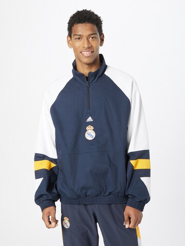Veste de sport 'Real Madrid' ADIDAS SPORTSWEAR en bleu : devant