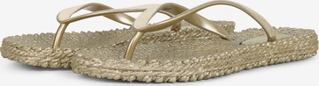 ILSE JACOBSEN T-Bar Sandals 'CHEERFUL' in Gold