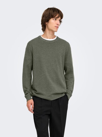 Pullover 'ONSLoui' di Only & Sons in verde