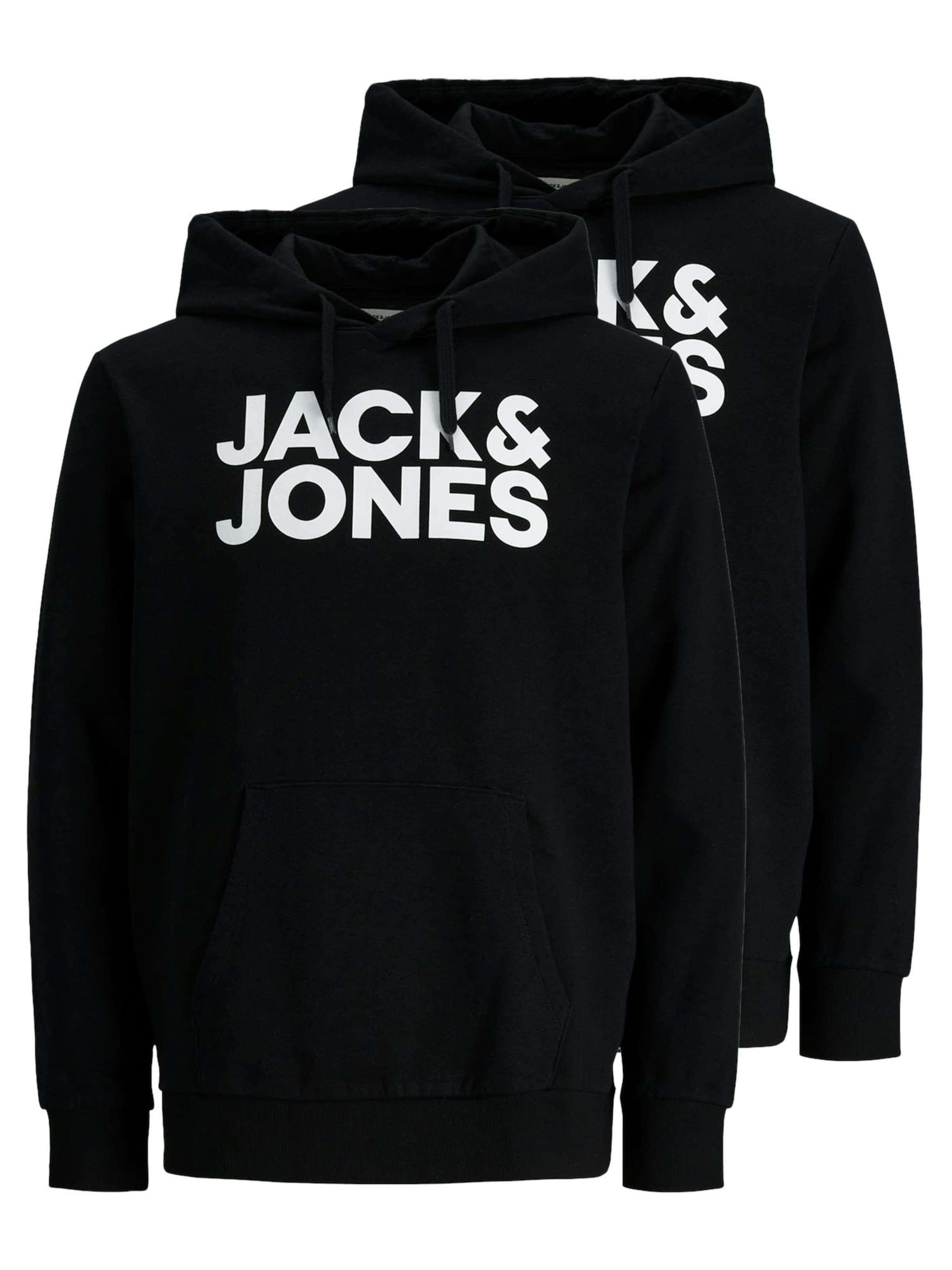JACK & JONES Sweatshirt 'Corp' in Black: front