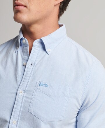 Superdry Regular fit Button Up Shirt in Blue