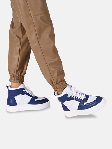 Apple of Eden Sneakers hoog 'SOFIA' in Blauw: voorkant