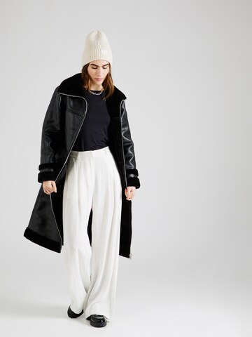 River Island Wintermantel in Zwart