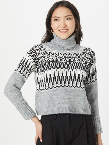 River Island Pullover 'FAIRISLE in Grau: predná strana