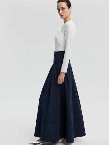 Jupe 'A Line Skirt With Pocket Detail' Touché Privé en bleu