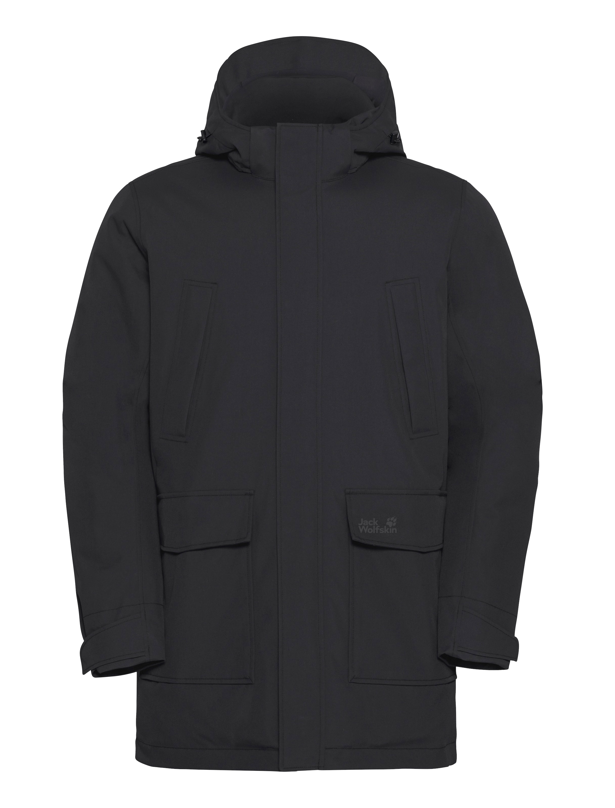 JACK WOLFSKIN Winter Parka in Black: front