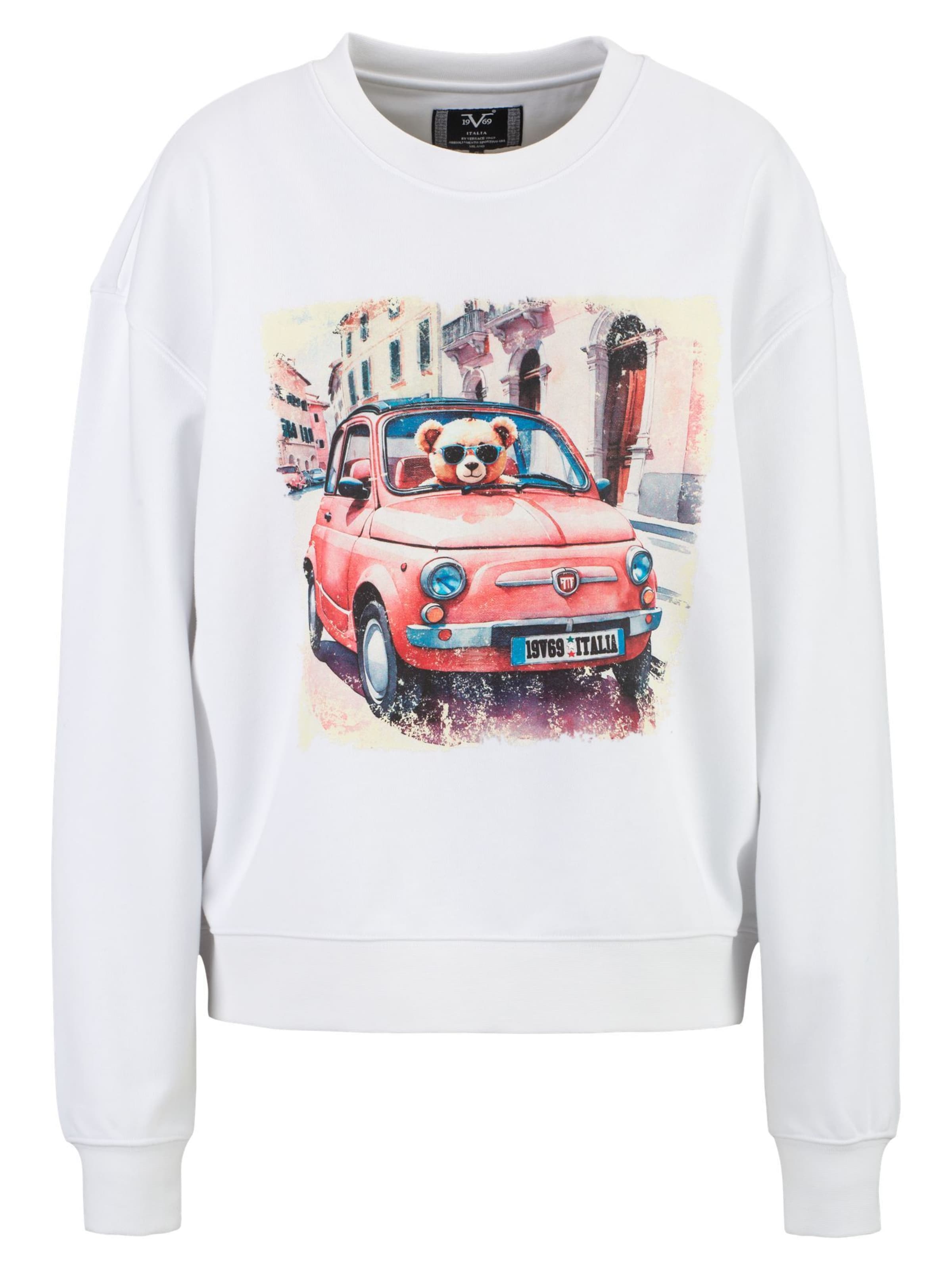 19V69 ITALIA Mikina 'Sinja 506' - Biela: predná strana