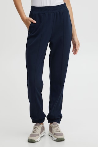 Oxmo Tapered Broek 'OXPEARL' in Blauw: voorkant