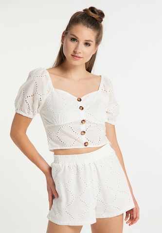 MYMO - Blusa en blanco: frente