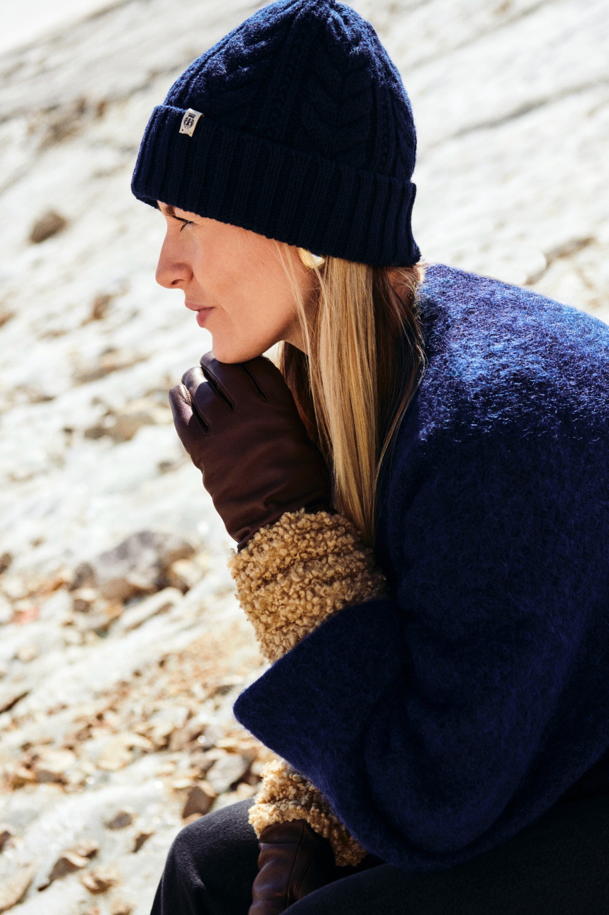 Berretto 'CASHMERE TWIST' di Roeckl in blu: frontale