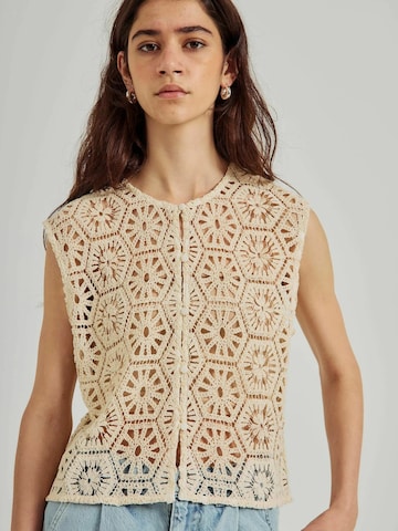 Gilet in maglia di NORR in bianco