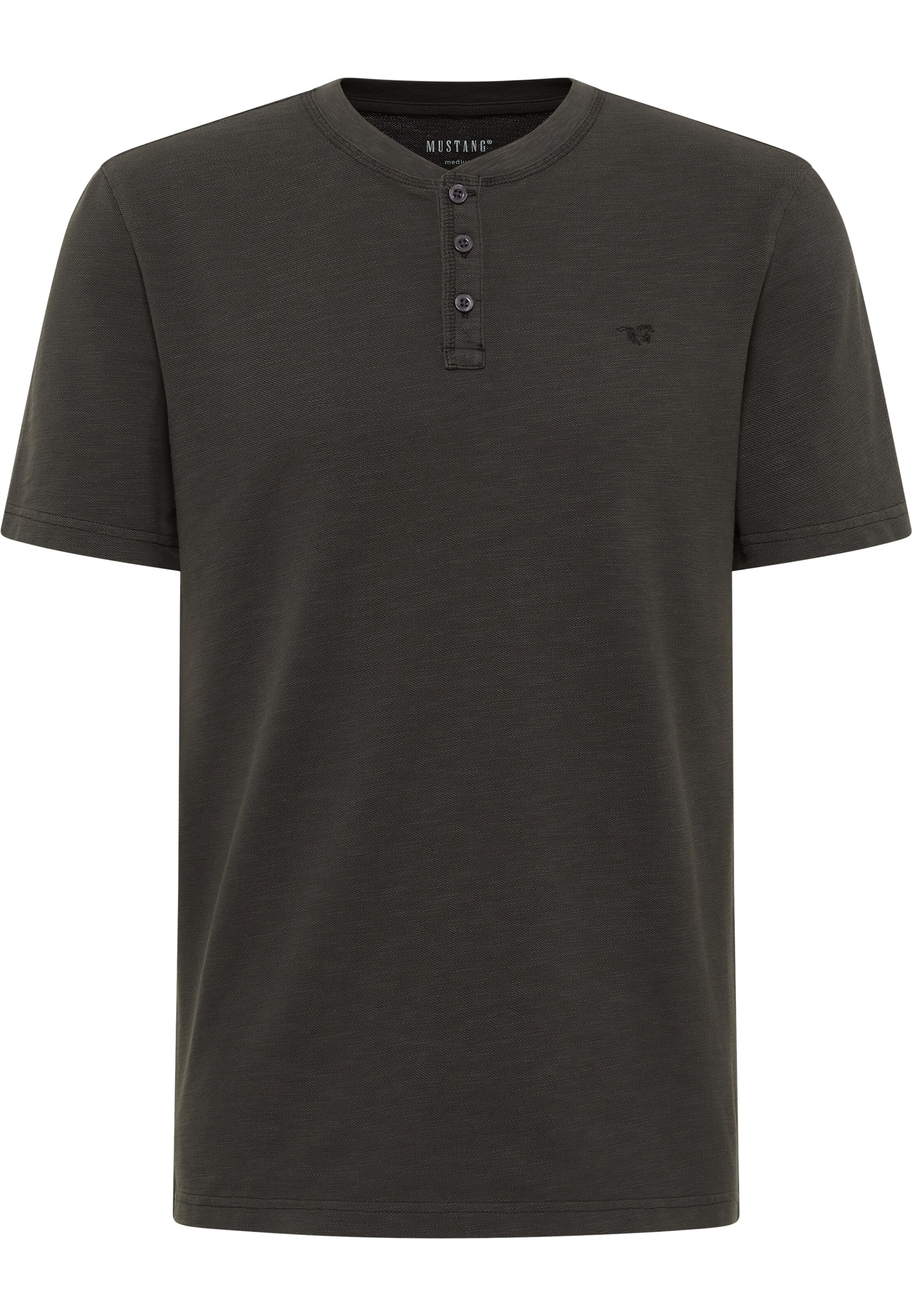 MUSTANG Shirt 'Acton' in Schwarz: Vorderseite