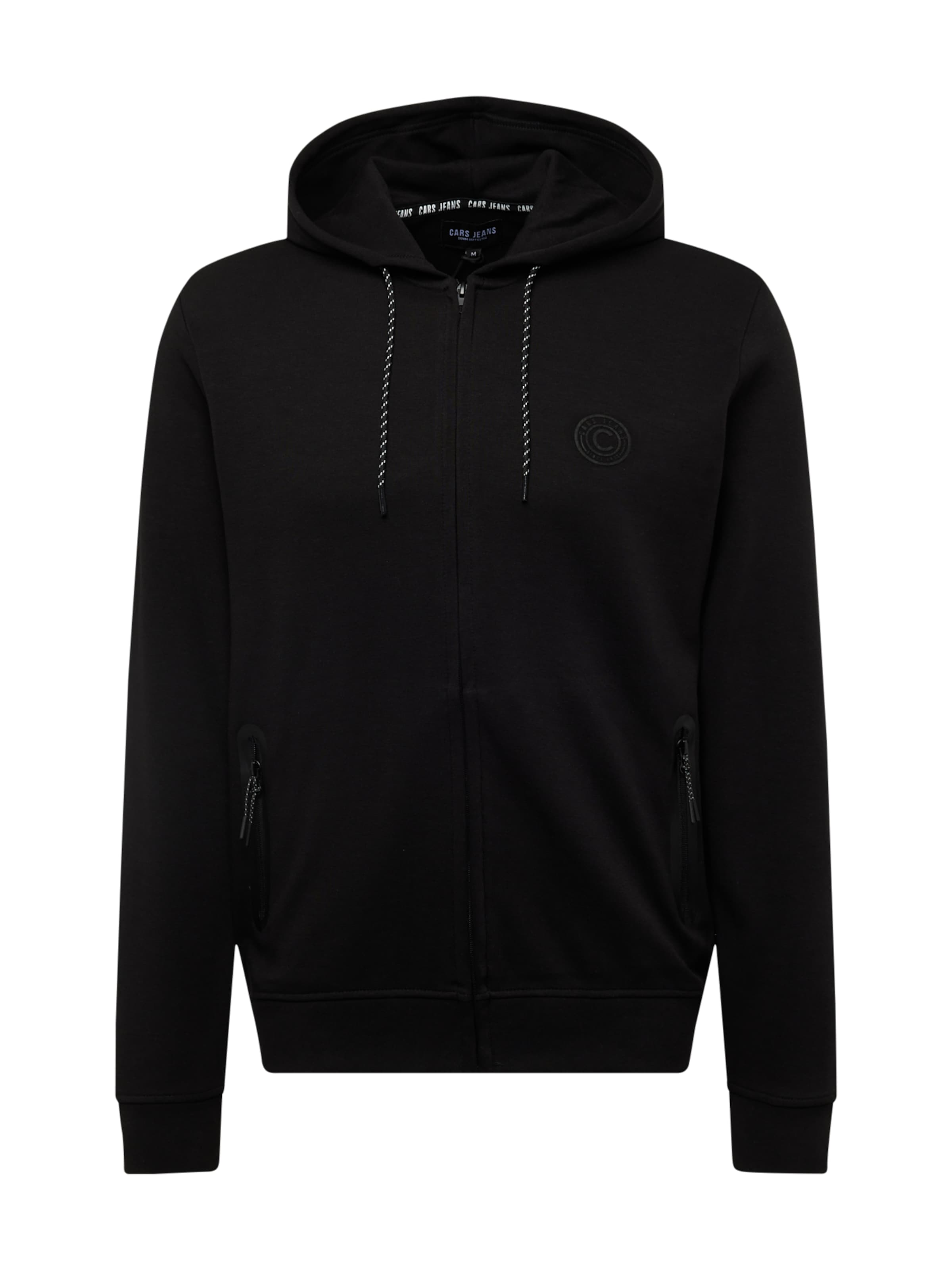 Cars Jeans Sweatjakke 'ISCAR' i sort: forside