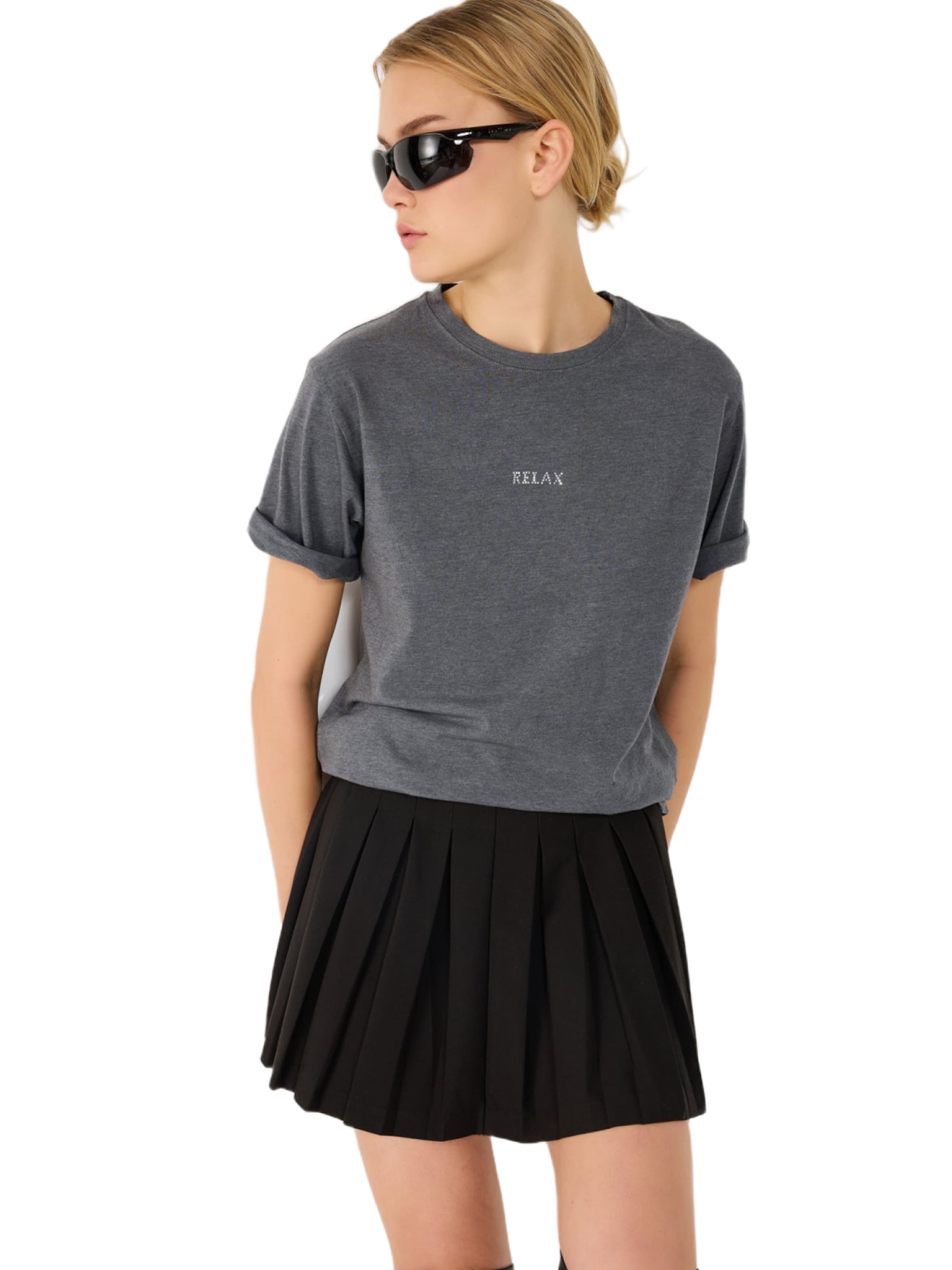 No Matter What T-Shirt in Grau: Vorderseite