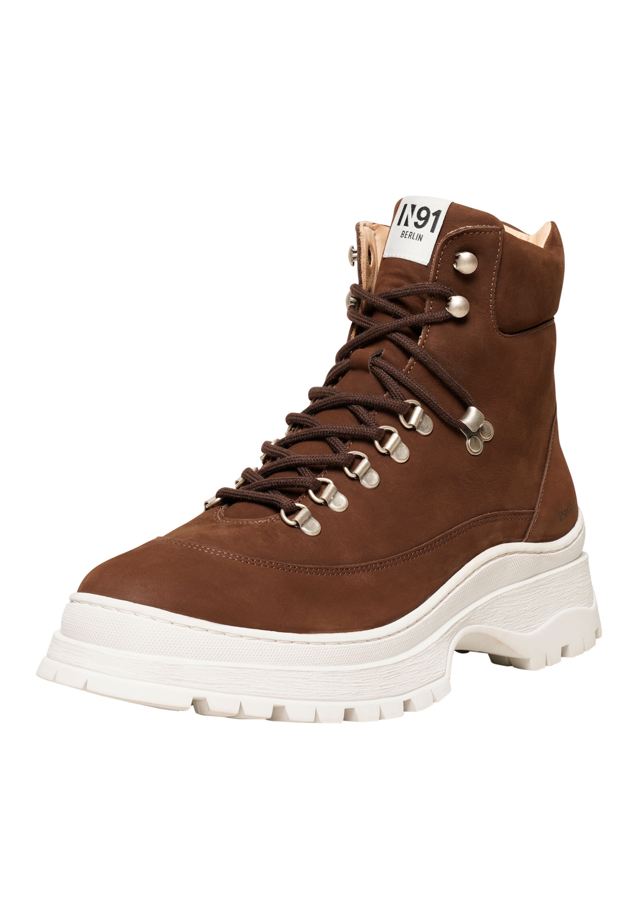N91 Veterboots 'Style Choice FI' in Bruin: voorkant
