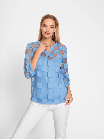 heine Blouse in Blauw: voorkant