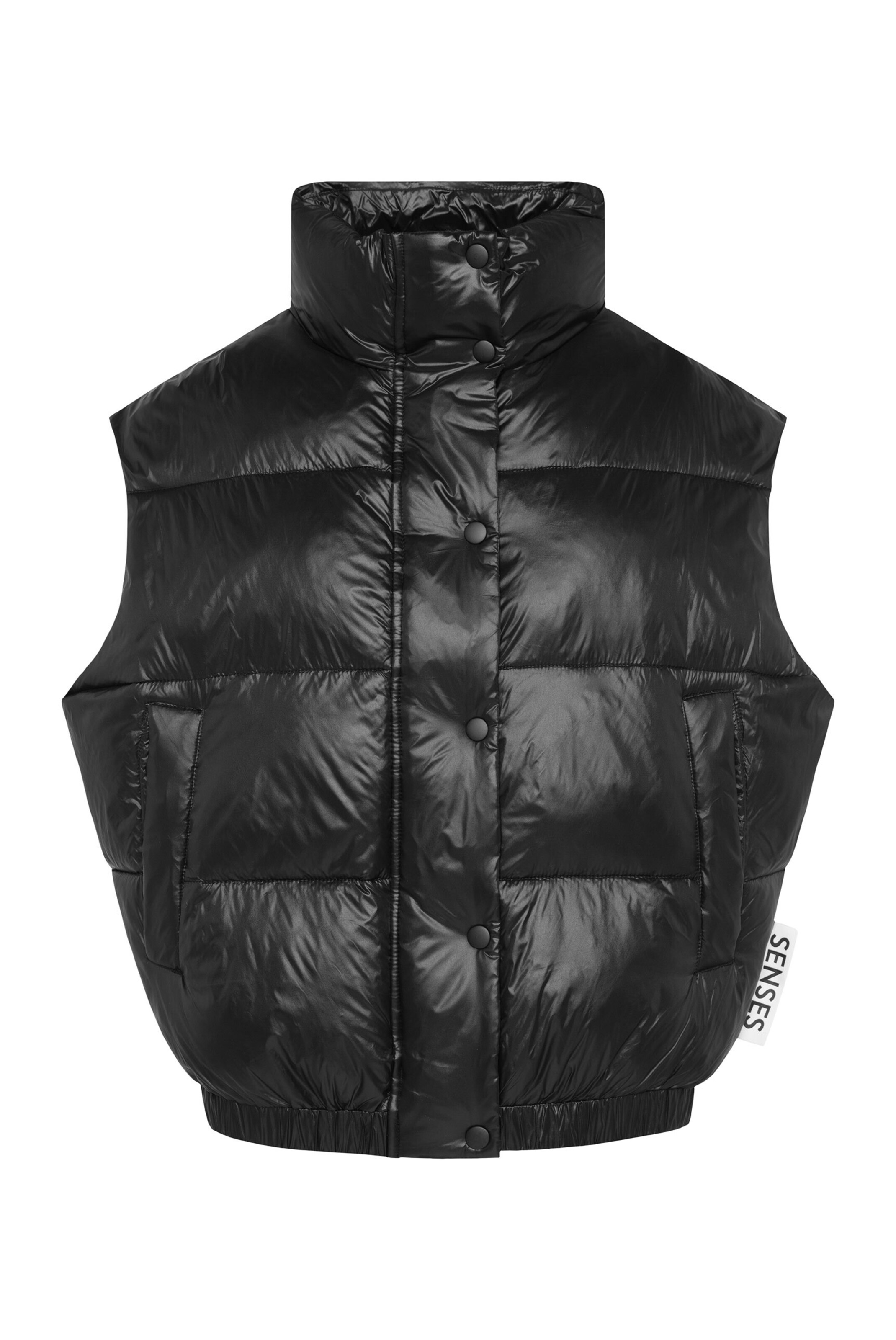 SENSES.THE LABEL Vest in Black: front