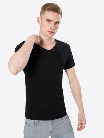 MUSTANG Shirt 'Aaron' in Zwart: voorkant