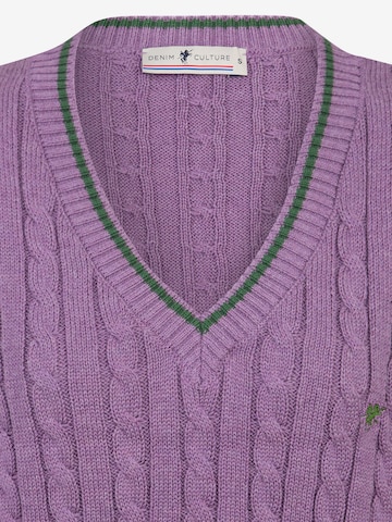 DENIM CULTURE Sweater 'Ludano2' in Purple