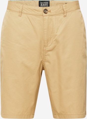 Pantalon chino SCOTCH & SODA en beige : devant