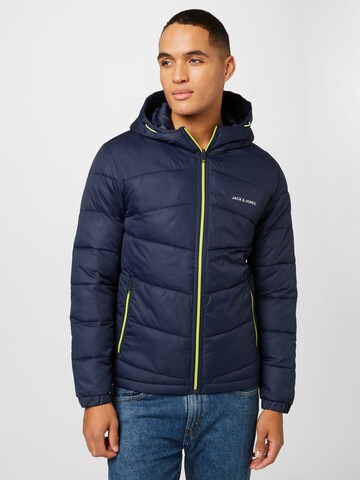 Veste mi-saison 'GLOBUS' JACK & JONES en bleu : devant