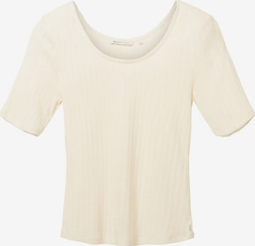 T-shirt TOM TAILOR DENIM en beige : devant