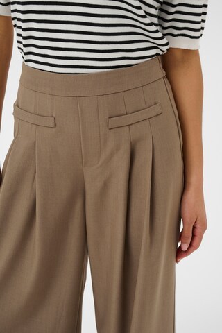 Kaffe Wide leg Trousers 'Victorina' in Brown