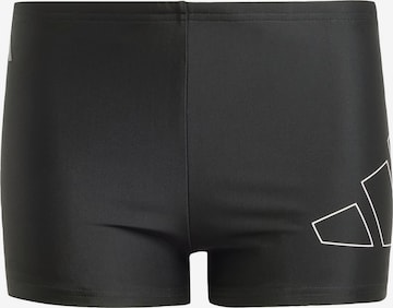 ADIDAS PERFORMANCE - Moda de baño deportiva 'Performance Big Bars Swim Boxers' en negro: frente