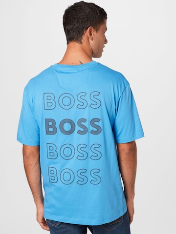 BOSS Green قميص 'Teeos' بلون أزرق