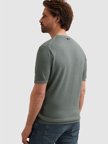 T-Shirt 'T-shirt in cotton/modal with texture' VANGUARD en bleu